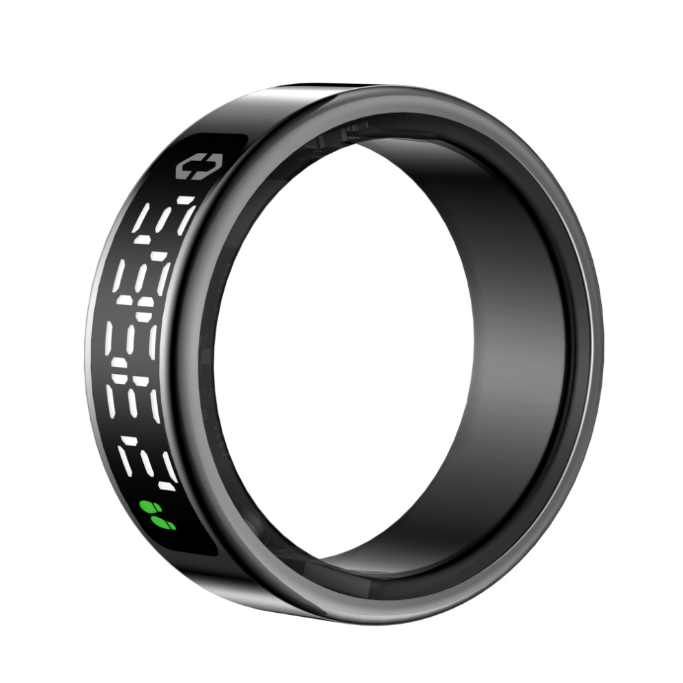 SY01 smart ring with display touch charging stand page turning photo smart ring heart rate blood oxygen sleep