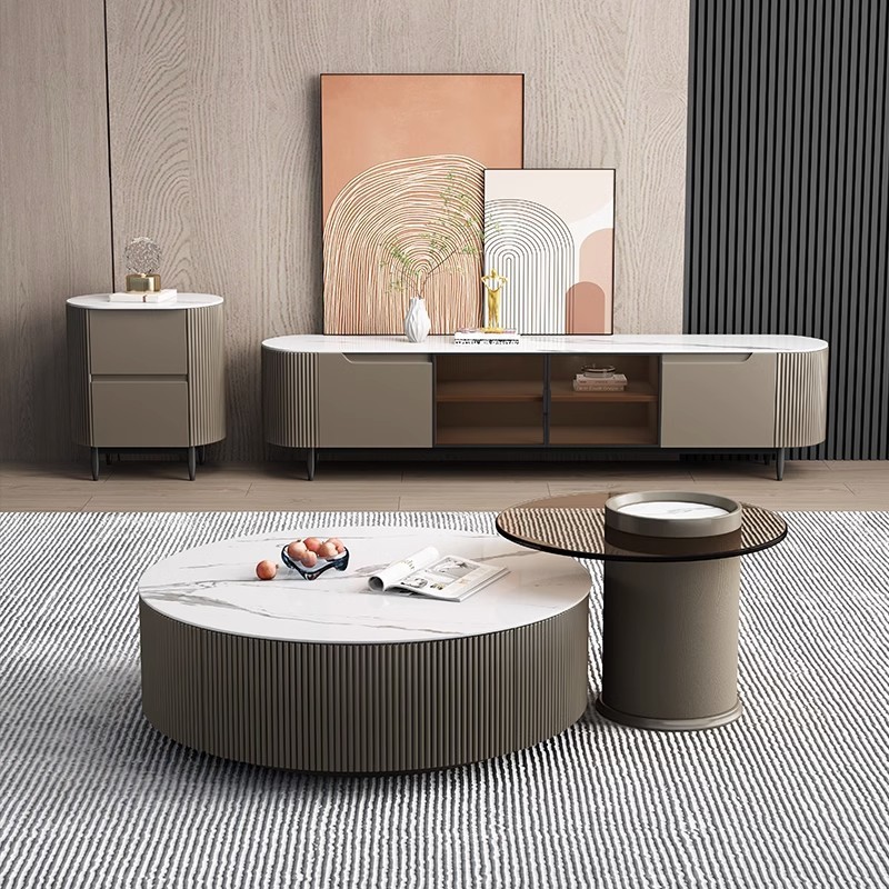 Новый ТВ-кабинет Slate 2025 года, простой современный, минималистичный, напольный кофейный столик для маленькой квартиры