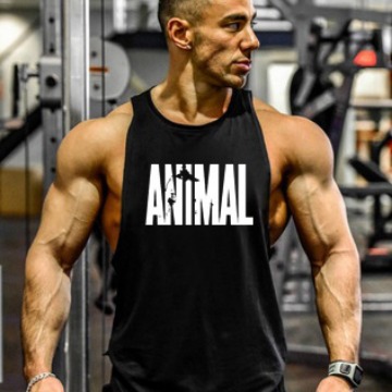 Спортивный жилет для фитнеса, хлопковый, впитывающий пот, обтягивающий жилет для мужчин