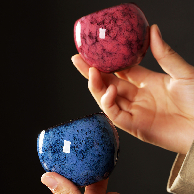 Supply kiln tea set tea cup built single cup relief does not pour dragon egg cup master cup tea set gift wholesale