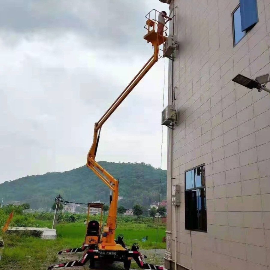 Мобильная подъемная платформа для уличного освещения, мониторинга, обслуживания внешних стен, установки рекламы на транспортных средствах, воздушных работ и вращающегося транспорта