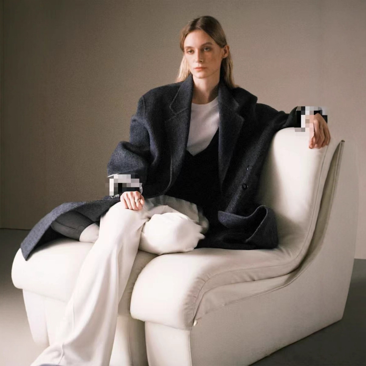 Пальто 1124-161 [80% шерсть, 10% верблюжья шерсть, 10% тенсел]