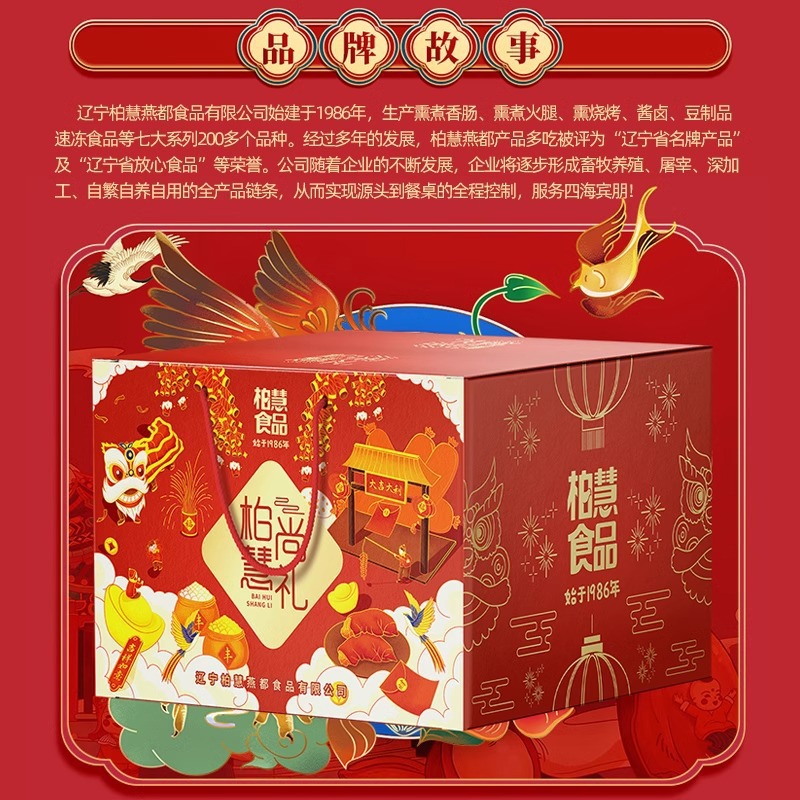 Baihui food gift box annual gift welfare enterprises order group purchase wholesale can open special tickets