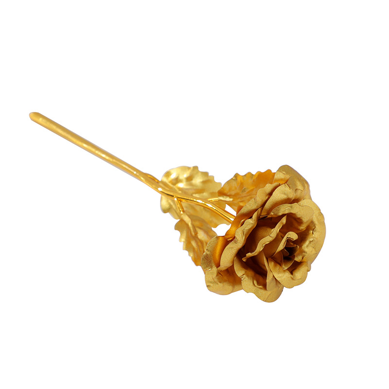 Cross-Border Colorful Gold Foil Eternal Flowers, Artificial Roses, Floral Gifts for Girls and Best Friends during Festivals