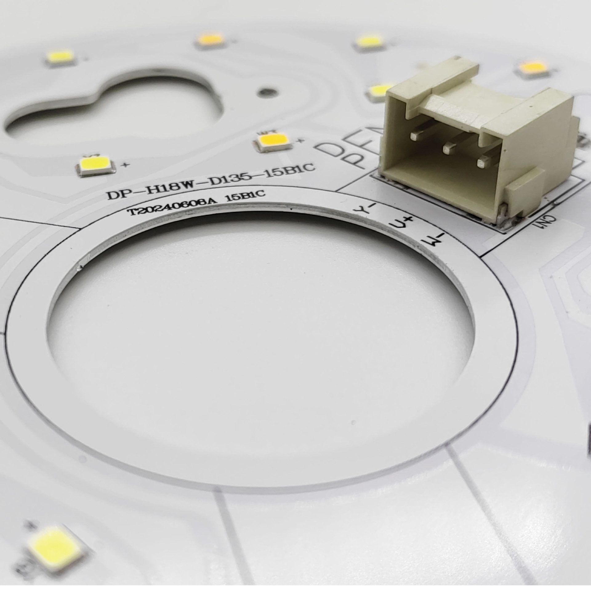36V Stepless Dimming and Color Module 135mm Diameter 15W Ceiling Fan Light Source Straight Blade Fan Light Panel Factory Direct Supply