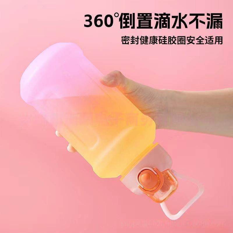 Popular Large-Capacity Ton-Ton Bucket Ton-Ton Cup Outdoor Sports Water Cup with Handle Portable Food-Grade Pc Material Water Cup