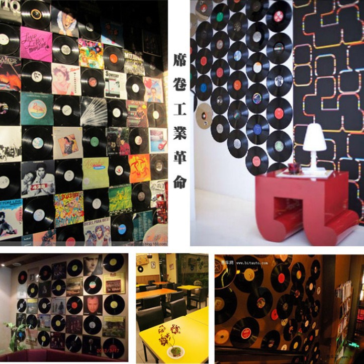 DIY Simulation Vinyl Record Birthday Gift Graffiti Creative Personality Decorative Ornaments Wall Decoration Bedroom Guest