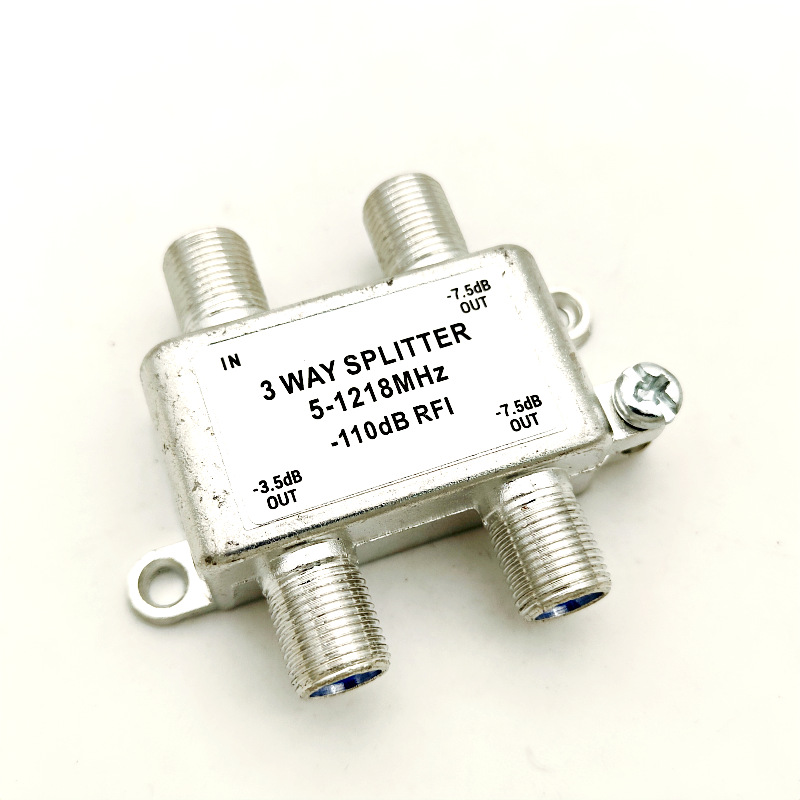 F Imperial Branch Distributor 3 Distribution Wired Equipment Tv Signal Connector 1 in 3 Out 5-1218Mhz