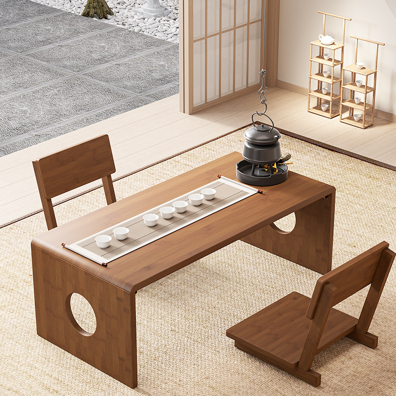 Tatami Tea Table, Small Tea Table, Kang Table, Low Table, Solid Wood Small Table, Foldable Floor Table, Bedroom Window Sill Balcony Bay Window Table