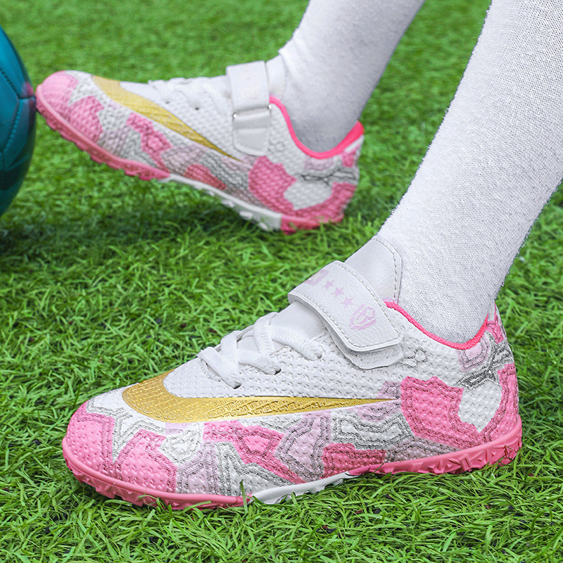 Детские футбольные туфли, спортивная обувь для девочек, профессиональные тренировочные туфли, нескользящие туфли для мальчиков и девочек