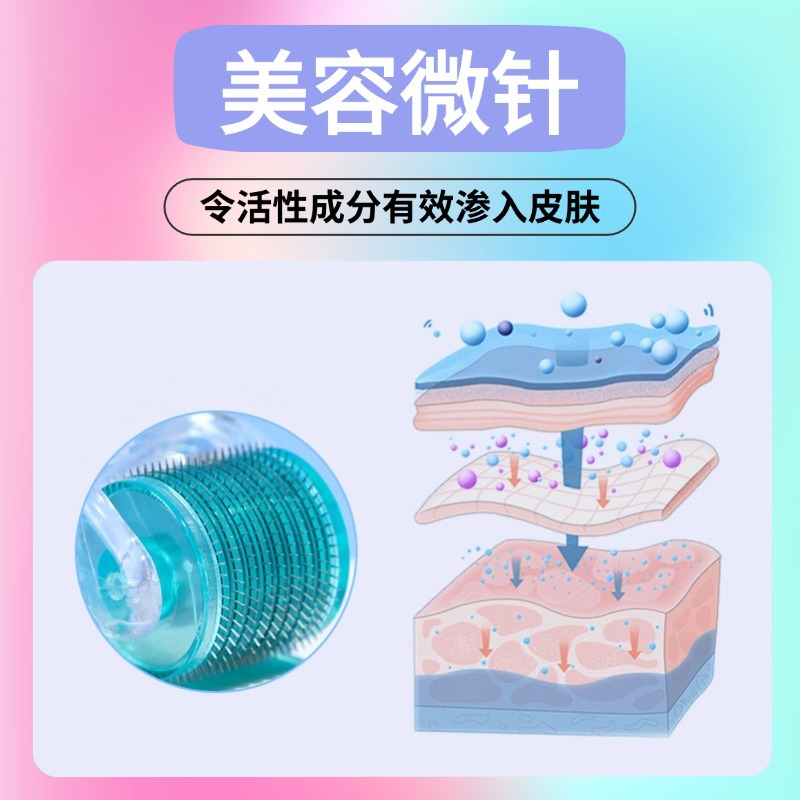 Medical Sterile Mechanical Brand Needle Roller Beauty Water Light Microneedle Roller Facial Skin Liquid Introduction Disposable Roller
