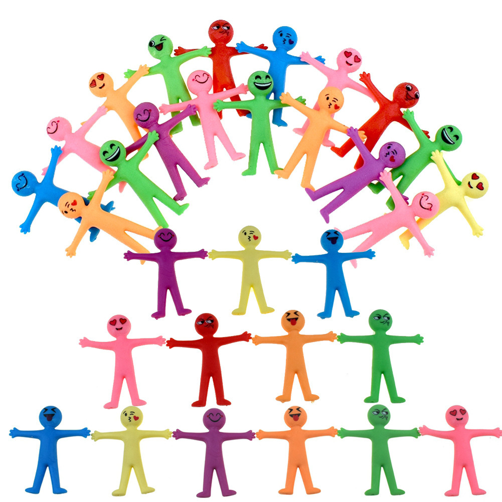 Smiley EMOJI Stretchable Minions Yellow Villains Creative tpr Stress Relief Toy Fold Soft Glue Vent Doll