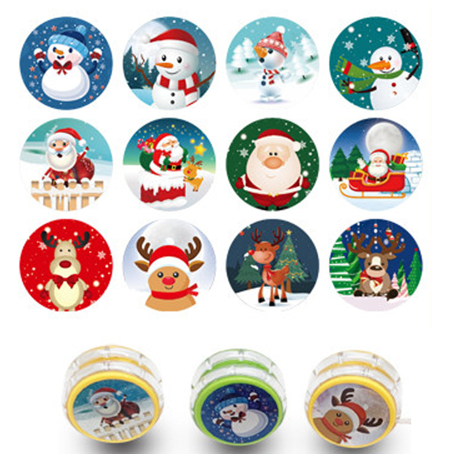 Christmas small gift a variety of patterns yoyo yo yo children's small gift yo-yo pull ball transparent