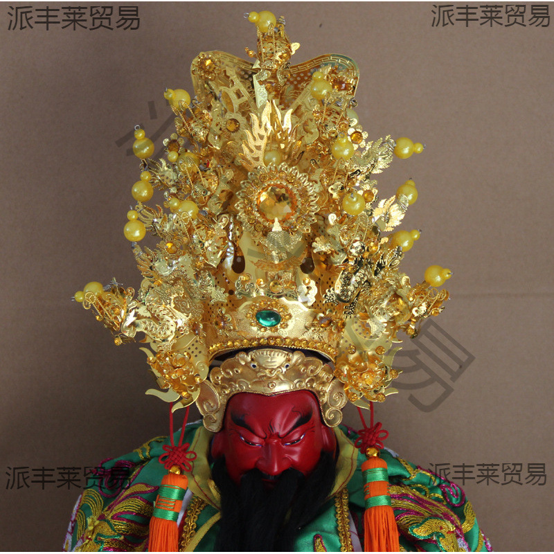Шляпа Гуань Гун, золотые бусины, золотой алмаз, шляпа императора Гуань Шэн, корона с перьями Гуань Ди