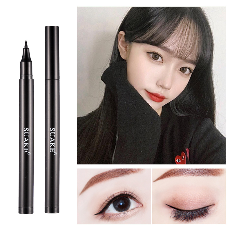 [New Style] Suake/Suake Quick-Drying Cool Black Eyeliner Liquid Waterproof Non-Smudge Cross-Border Makeup for Beginners