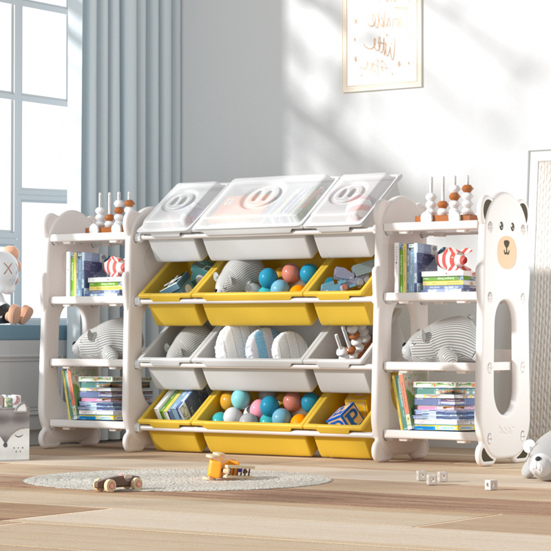 Детская игрушечная полка для хранения, книжный шкаф для детских книг, многоуровневая полка для хранения