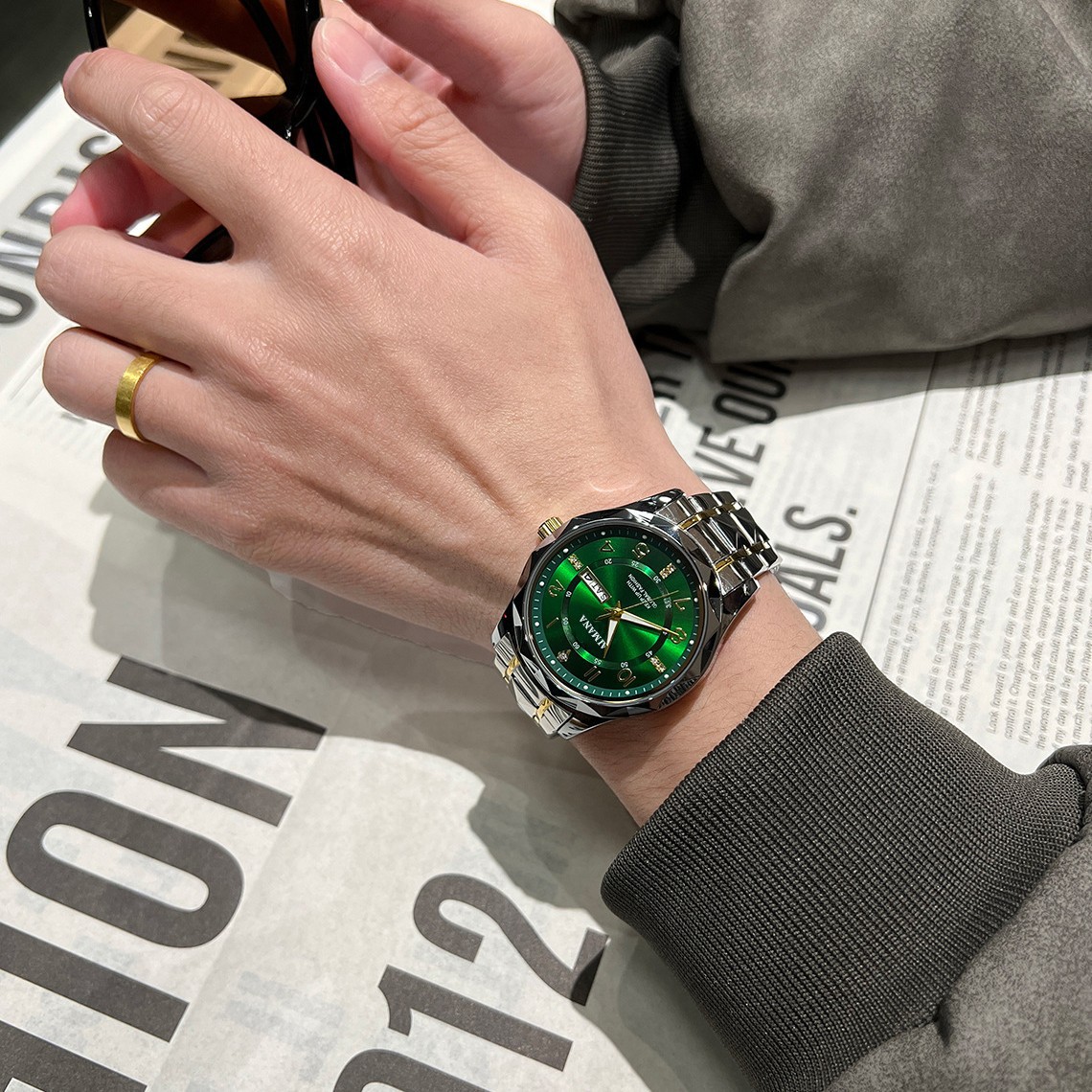 Swiss New Men's Watch Fully Automatic Waterproof Casual High-End Business Dual Calendar Watch Men's Luminous Watch