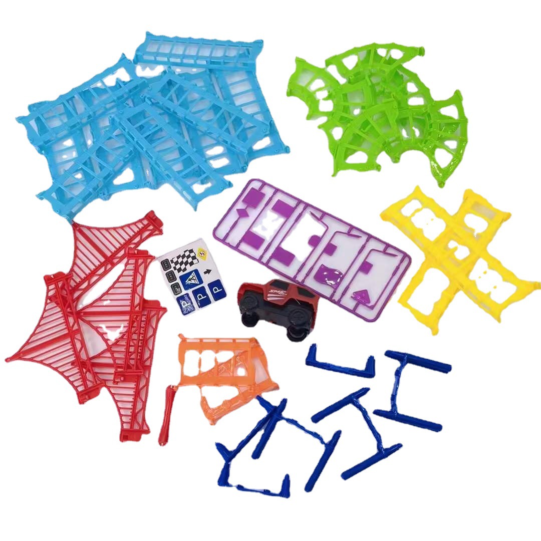 Stall wholesale toy electric rail car science and education toy wholesale variety double-layer toy rail car