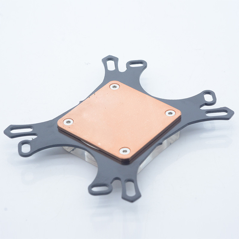 Computer water-cooled cold head cooling cold head suitable for AMD Intel acrylic upper cover brass heat absorption base plate