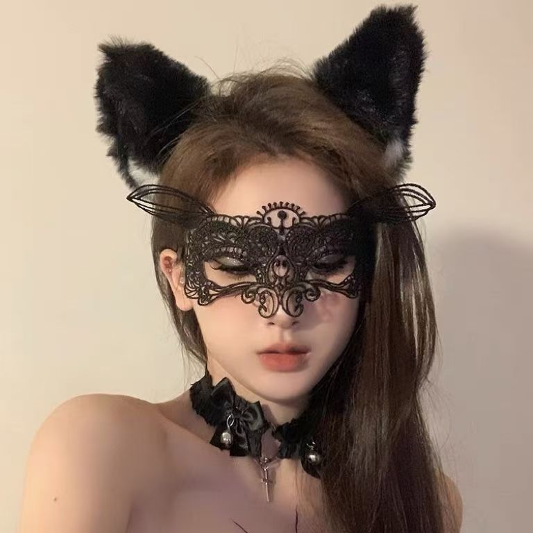 Halloween Masquerade Mask Sexy Black Lace Embroidered Eye Mask cosplay Props Yiwu Accessories