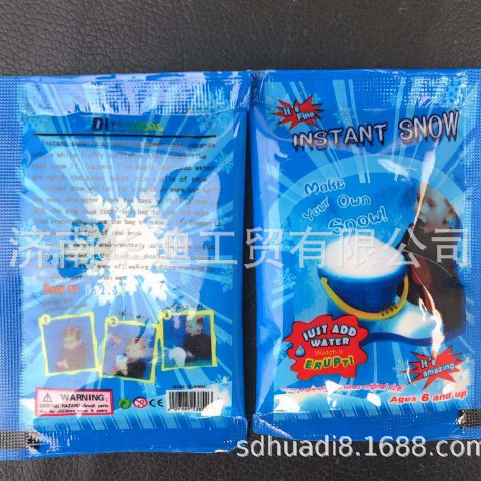 Cross-Border Amazon Supply 8g Bag-High Expansion High-Quality Artificial Snow/Fake Snow/Christmas/Magic