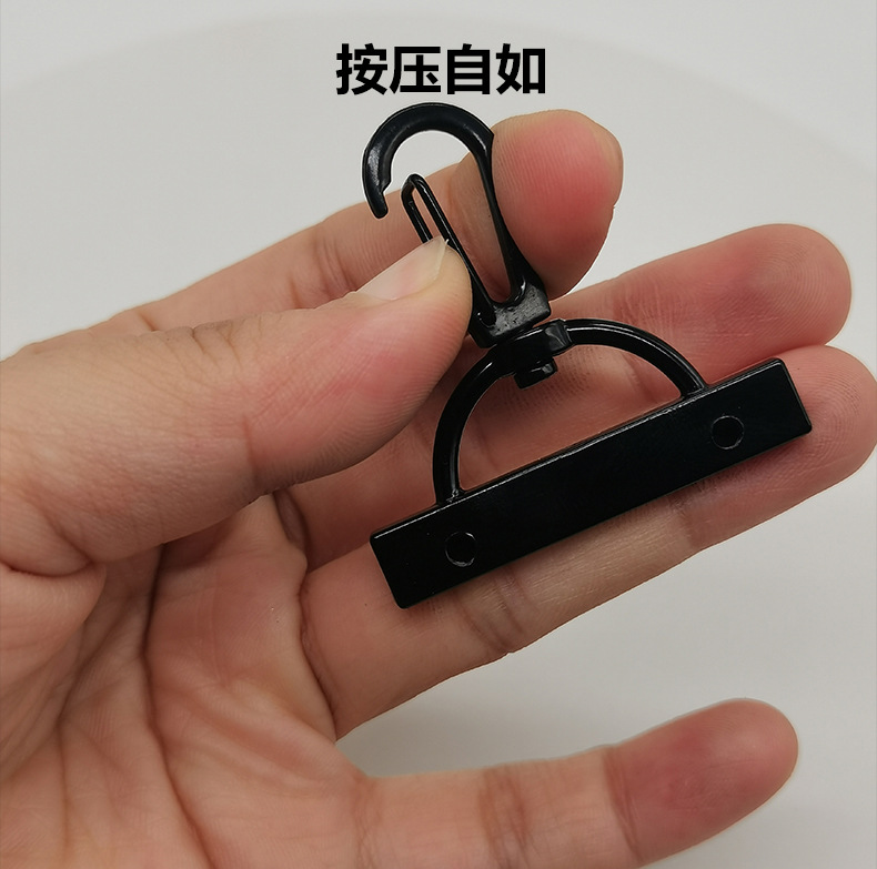 Electrophoresis Black Webbing Button Screws Black Spring Buckle Three-Wire Hook Spot Wholesale Lanyard Special Luggage Hardware Buckle