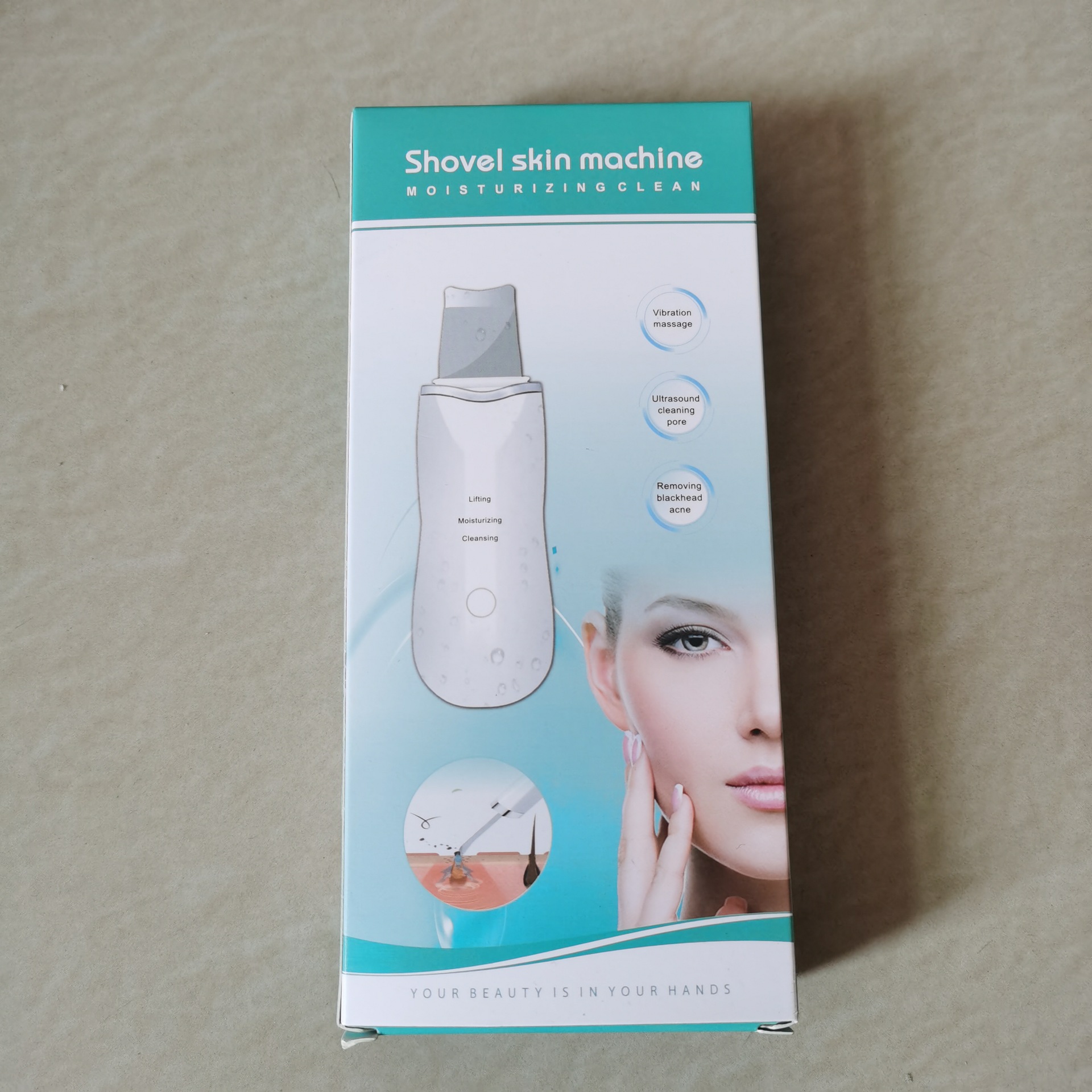 Cross-border beauty instrument electric ultrasonic cleaner blackhead shovel blackhead suction artifact pore cleaning shovel knife household