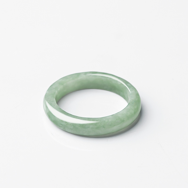 Natural Jade A-Grade Bean Ring for Men and Women, Jade Ring for Men and Women, Hand Ornaments, Jewelry, Sihui Jade Wholesale