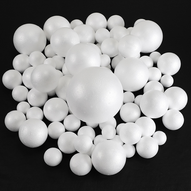 High-Density White Polystyrene Solid Foam Round Ball DIY Material Wedding Window Props Starry Sky Ball
