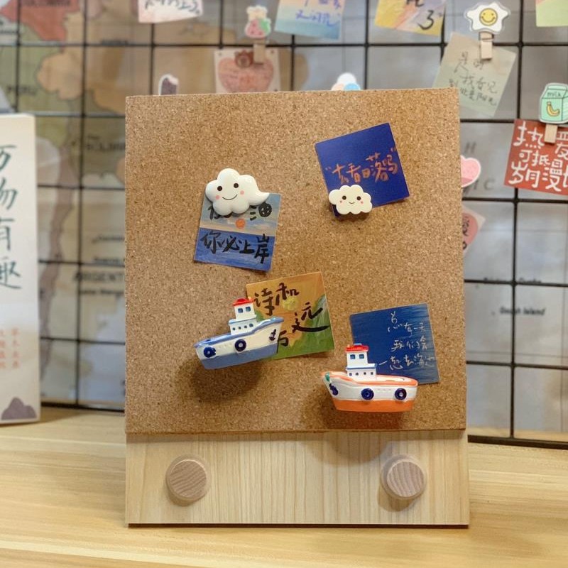 Nordic Desktop Cork Board Message Note Photo Vertical INS Wind Office Cafe Tips