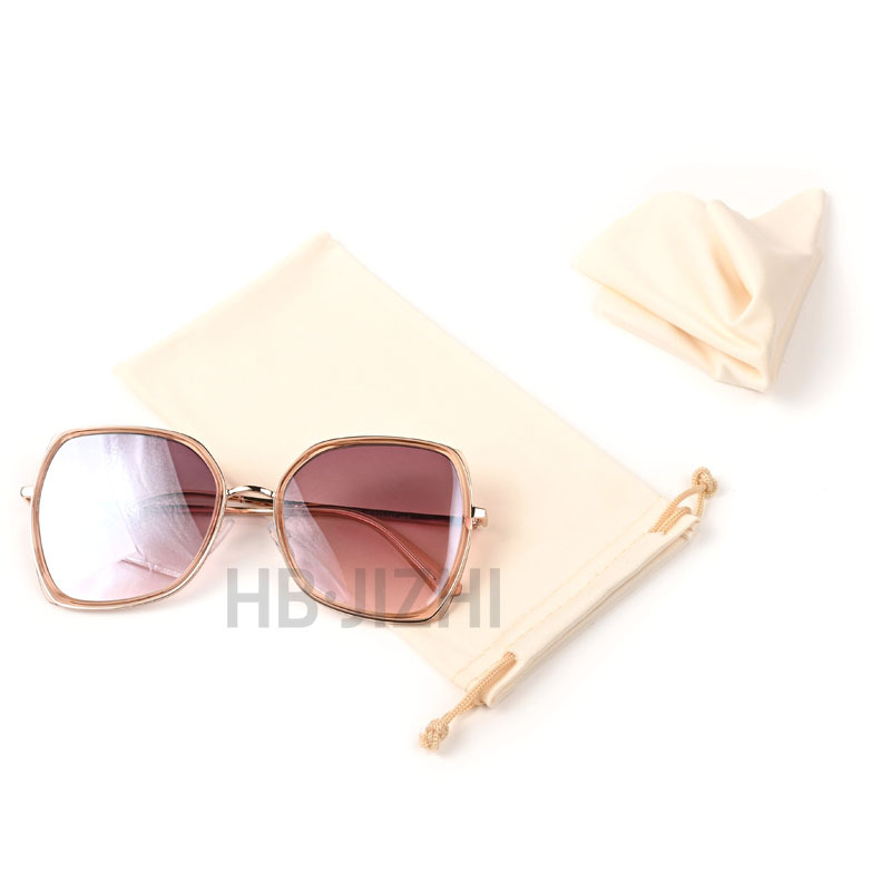 Glasses bag needle two microfiber glasses bag black white gray beige sunglasses bag can be fixed size printing