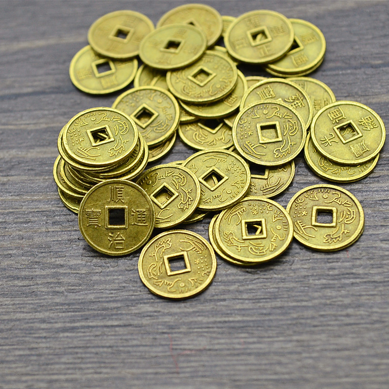 1.0 antique coins Qing dynasty copper coins wholesale feng shui mini five Emperor money ornaments bulk accessories