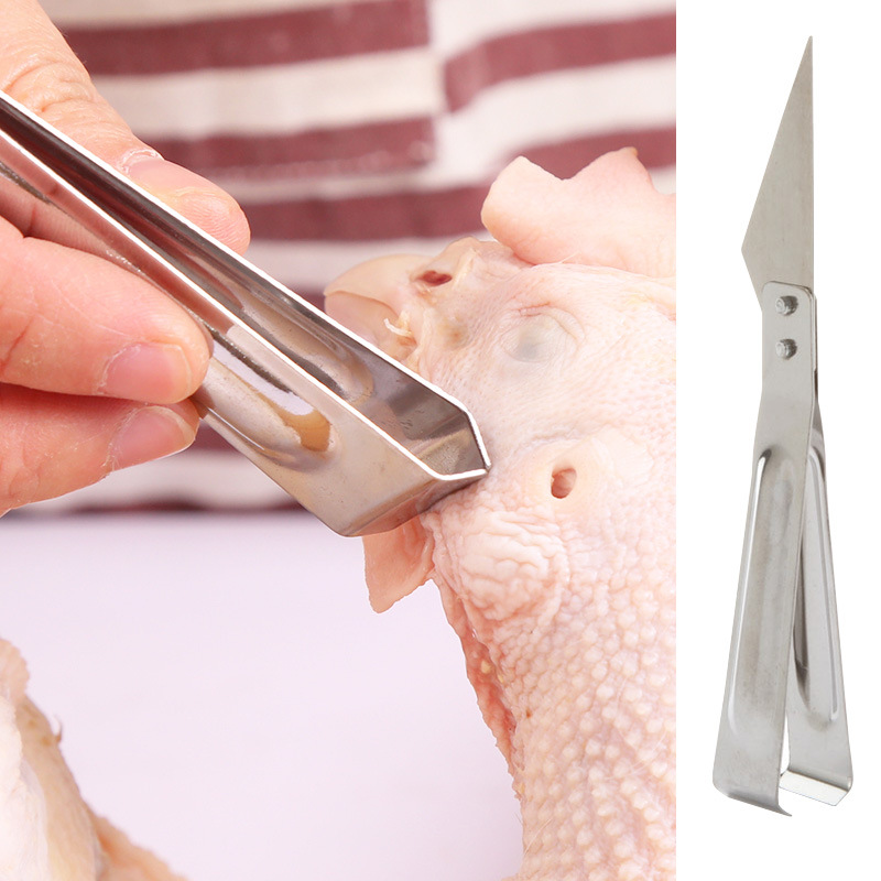Household pig hair clip multifunctional stainless steel plucker kitchen plucking tweezers chicken duck goose hair removal tools wholesale