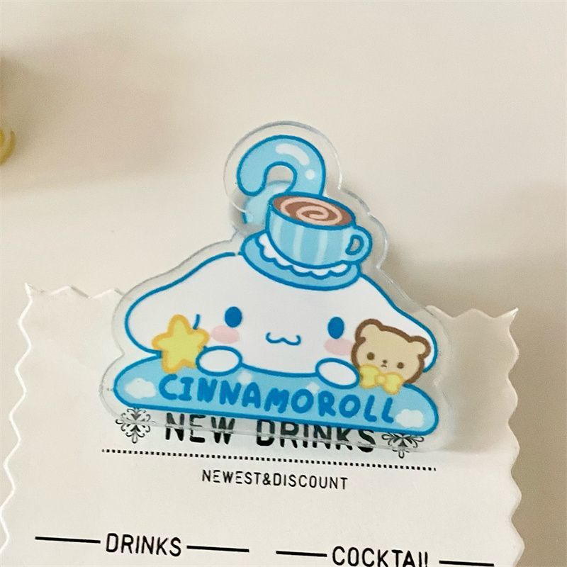 Клипса Sanrio Coulomy Merlot, прозрачная, мультяшная, милый Q-версия