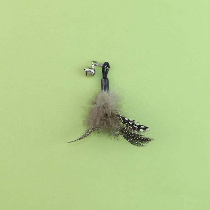 Solid Wood Cfa Competition-Grade Cat Teaser Wand Kitten Self-Entertainment Boredom-Relief Gadget Feather Bell Replacement Head Bite-Resistant Cat Toy