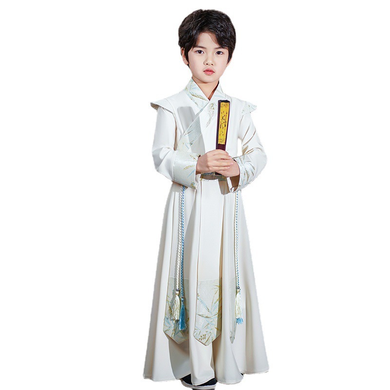 2025 New Spring and Summer Original Children's Han Dynasty Boys' Ancient Costumes Ancient Style Handsome Man Customer Service Tang Suit Performance Costumes Wholesale
