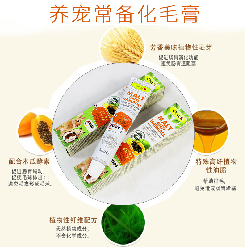 February German Air Shipment Gimborn Papaya Enzyme Hair Conditioner 50g for Rabbits, Hamsters, and Chinchillas