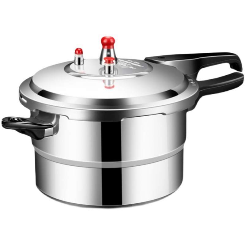 Guangzhou Shuangyuan Congratulations Fu Pressure Cooker with Steaming Lattice Polished Composite Bottom Aluminum Alloy Gas Pressure Cooker Support Customization