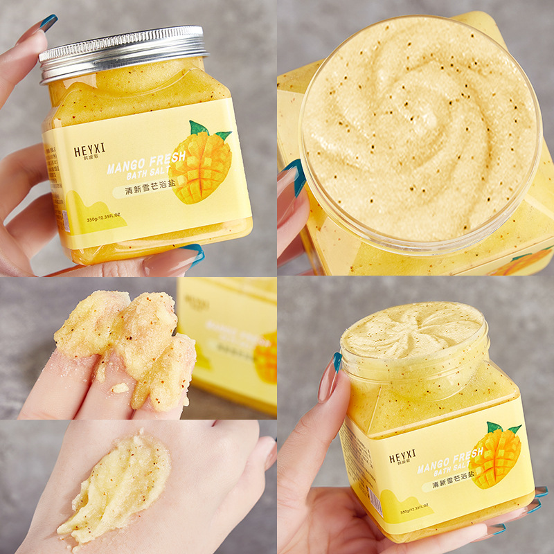 HEYXI Han Yuanxi Fruit Fragrant Bath Salt Back Foot Hand Foot Bath Salt Body Scrub Cream