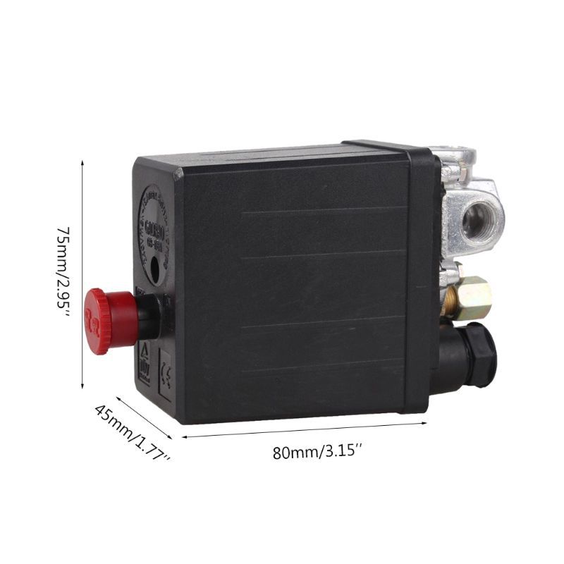Oil-free silent air compressor air pump accessories automatic pressure switch vertical four-way adjustable pressure outlet cross-border valve