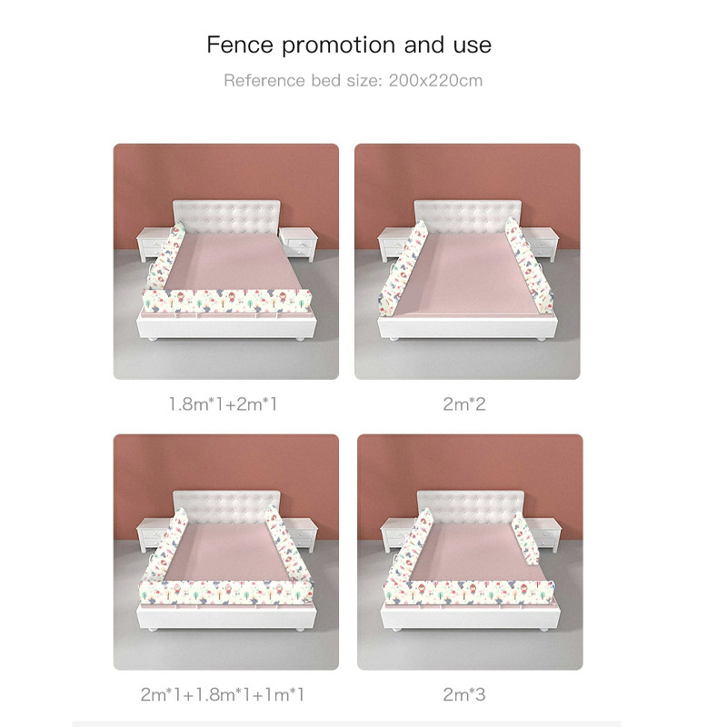 Children's safety universal soft bag bed fence baby anti-fall protective fence baby bed side bed Wall anti-fall protective fence