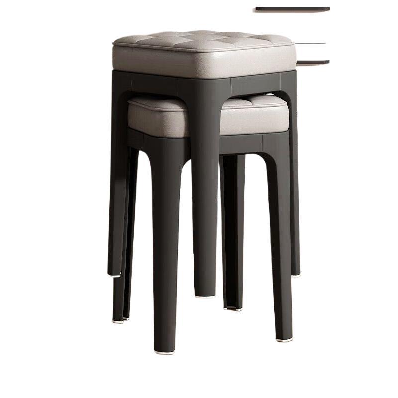Mahjong Table Extra Thick Stool King Soft Bag Dining Table Four-Legged Stool Home Light Luxury Stool Square Stool Soft Bag Thickened Storage Stool