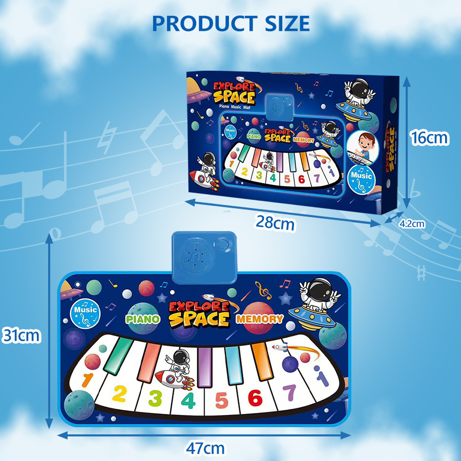 Cross-border New Products Children's Piano Mat Baby Early Childhood Education Music Toys Pedal Music Piano Parent-Child Interactive Science and Education Toys