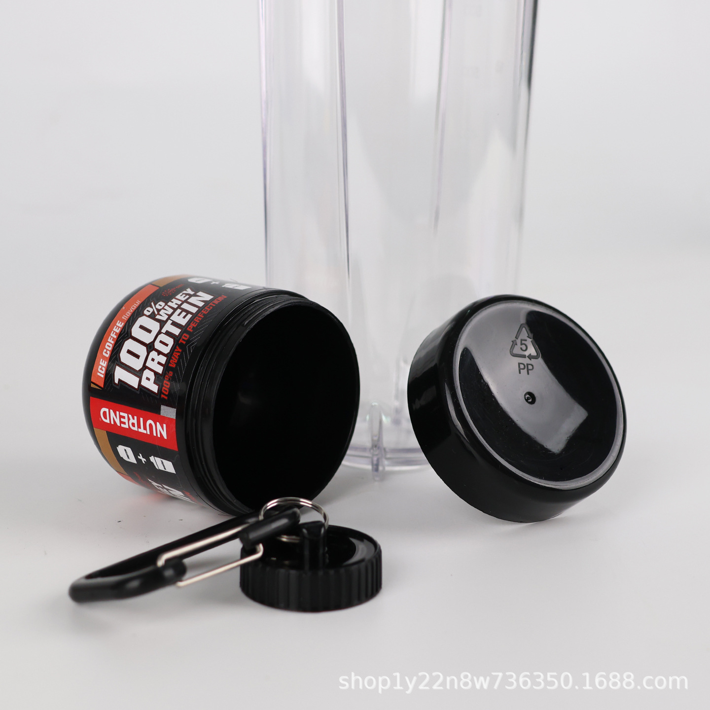 Portable Protein Powder Dispenser Box, Protein Powder Container, Small Fitness Carrying Bottle, Pp Material