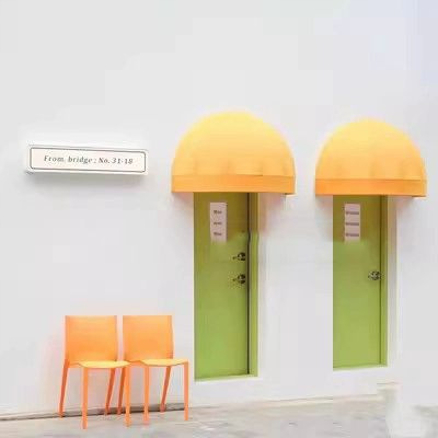 Watermelon Awning French Outdoor Awning Curved Decoration Popular Semi-Circle Awning Fixed Window Awning Foldableing