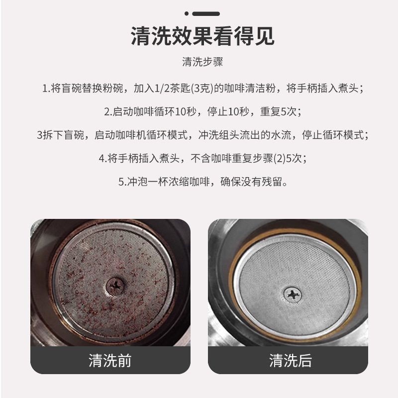 Coffee machine cleaning powder cleaner descaling powder tea stain removing coffee stain appliance stain removing powder American original