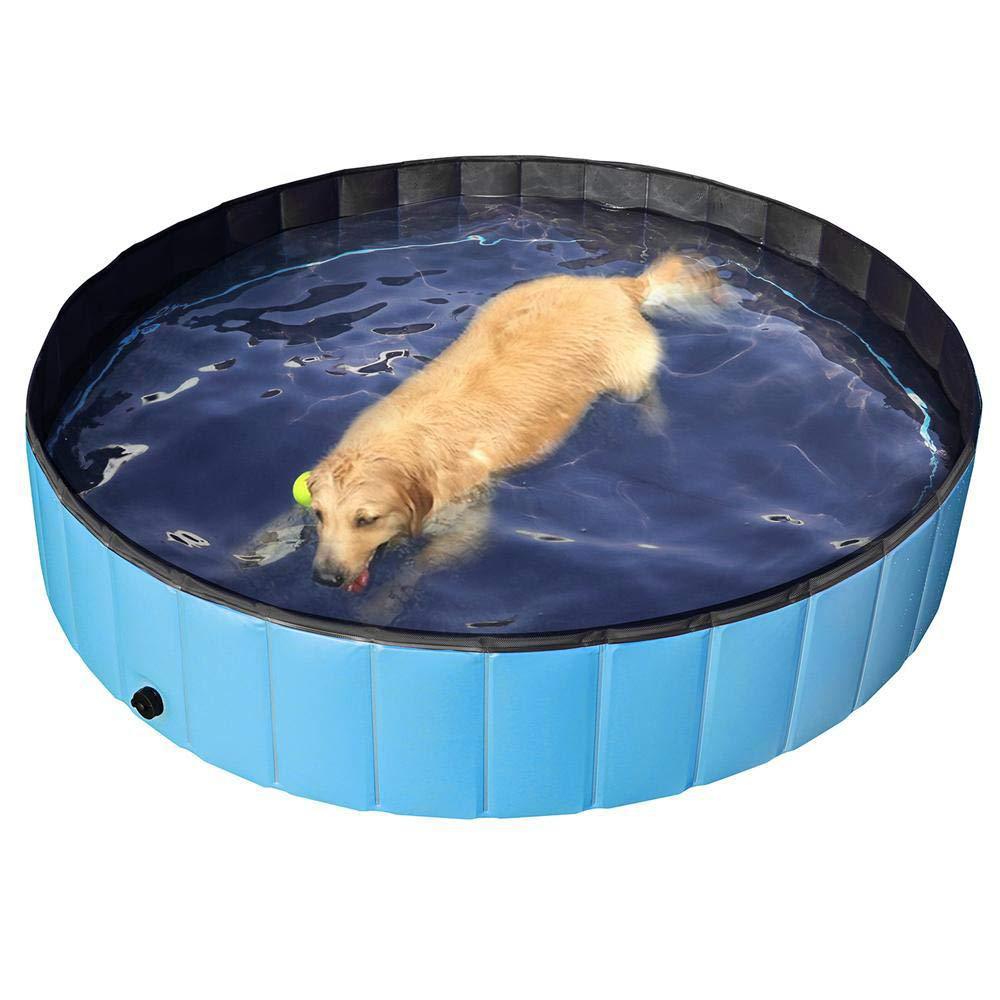 PVC pet bath tub pet pool dog cat water bath tub cooling inflatable-free portable folding swimming pool