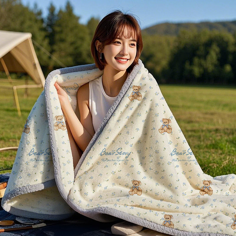 Free Shipping Office Nap Blanket Sofa Air Conditioning Towel Quilt Flannel Milk Velvet Shawl Thin Bed Cover