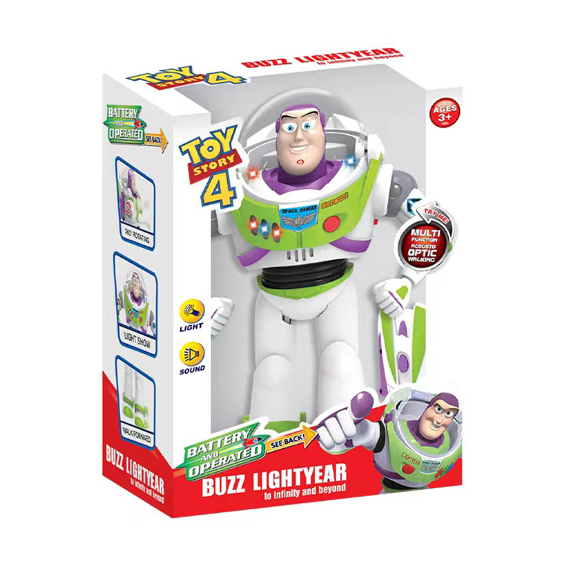 8899-113 Export Acousto-optic Electric Walking Robot Buzz Lightyear Buzz Music Lighting Children's Toy Discipline