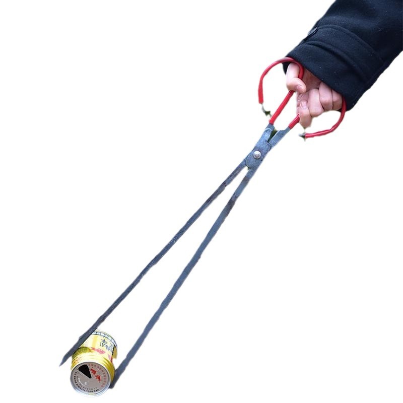 Old-fashioned fire tongs household forging fire tongs sanitation garbage clip thickened carbon fire iron clip stainless steel fire tongs